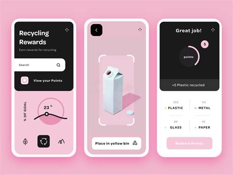 Recycling Rewards App - Adobe XD Daily Creative Challenge by Andrea Eppy on Dribbble