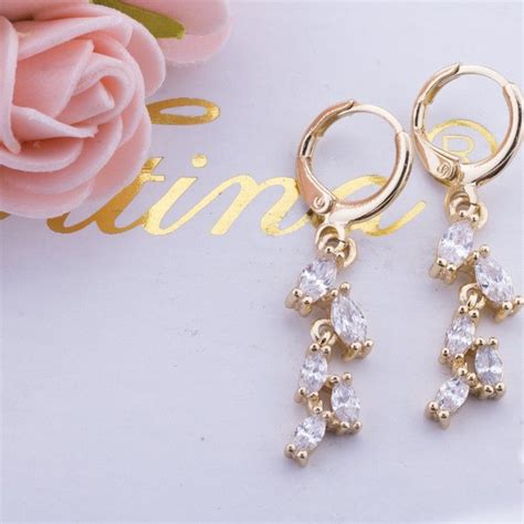 Dubai gold Plated jewelry fashion earring designs new model bead ...