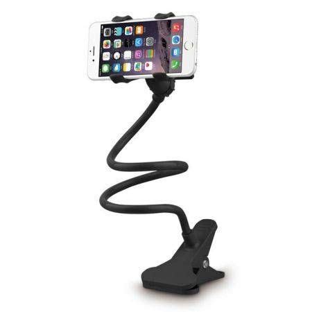 360 Rotating Flexible Cell Phone Holder Car Selfie Mount Bracket Black ...