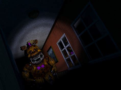 Nightmare fredbear in the hallway | Fnaf, Fnaf wallpapers, Fnaf drawings