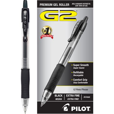 Pilot G2 Extra Fine Retractable Rollerball Pens, 1 Dozen (Quantity ...