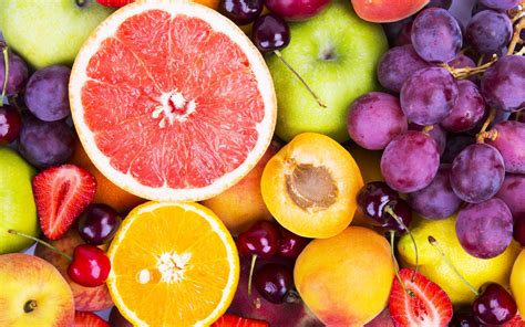 Colorful fruits, berries, oranges, grapes, grapefruit wallpaper | other ...