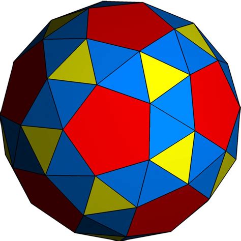 Uniform Polyhedron Geometry Truncated Icosidodecahedron Archimedean Solid, PNG, 1000x1000px ...