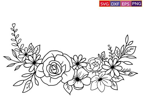 Floral Flower Svg,floral Border Svg Graphic by Dev Teching · Creative ...