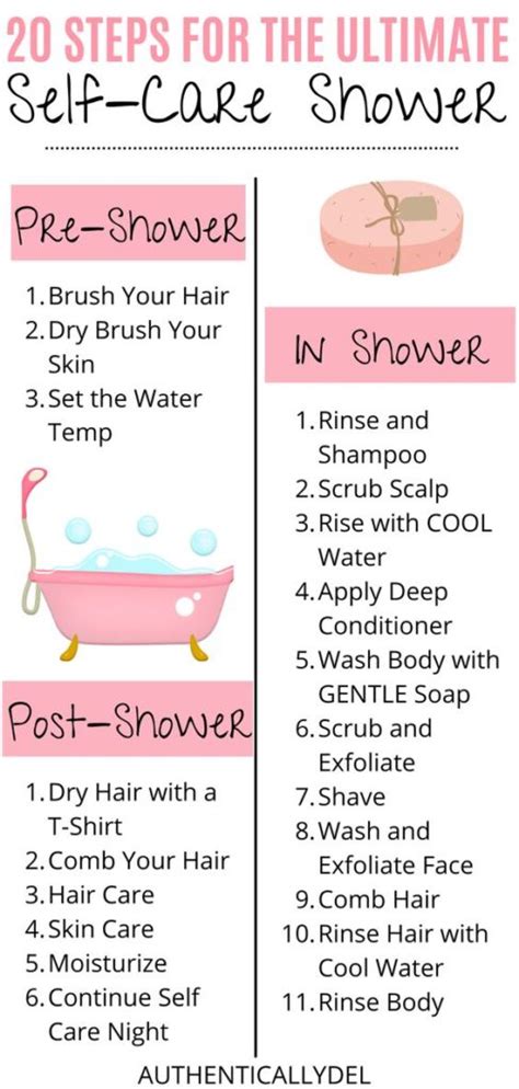 20-Step Self-Care Shower Routine to Wash Away Stress - Authentically Del