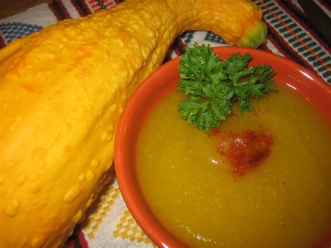 Pureed Pzazz: Crookneck Squash Soup with Curry and Ginger