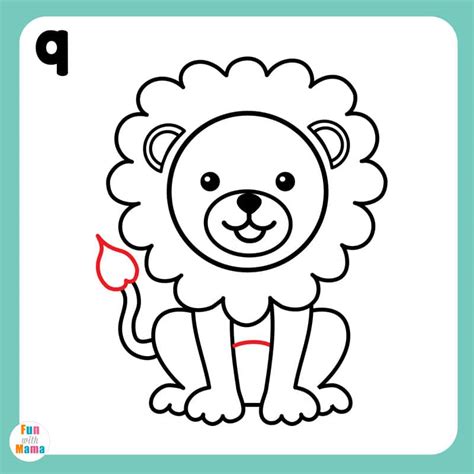 How To Draw A Lion Easy Cartoon Drawing - Fun with Mama