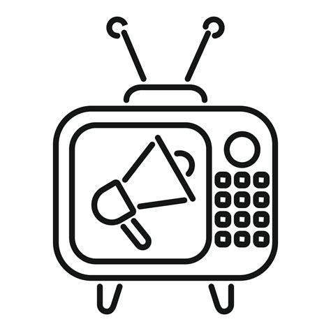 Brand tv icon outline vector. Social media 20247358 Vector Art at Vecteezy