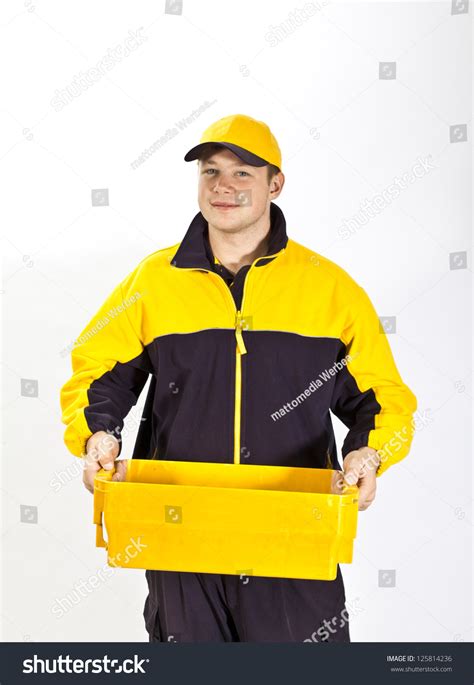 Young Postman Postman Uniform Stock Photo 125814236 | Shutterstock