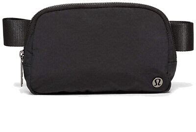 lululemon fanny pack black logo