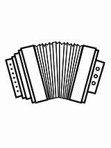 Accordion coloring pages sketch template