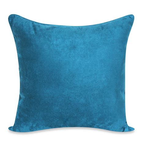 Heavy Faux Suede 20-Inch Throw Pillow in Dark Teal | Pillows, Suede ...