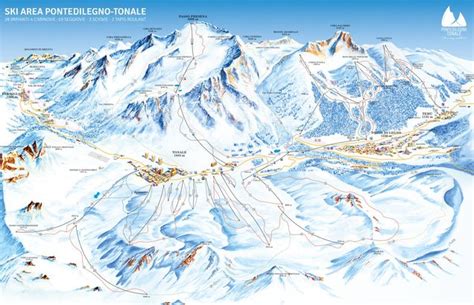 Passo del Tonale Ski resort - Piste map Pontedilegno Tonale