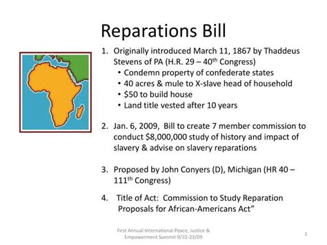 PPT - Reparations Bill PowerPoint Presentation, free download - ID:2024710