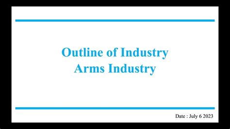 Arms Industry - YouTube