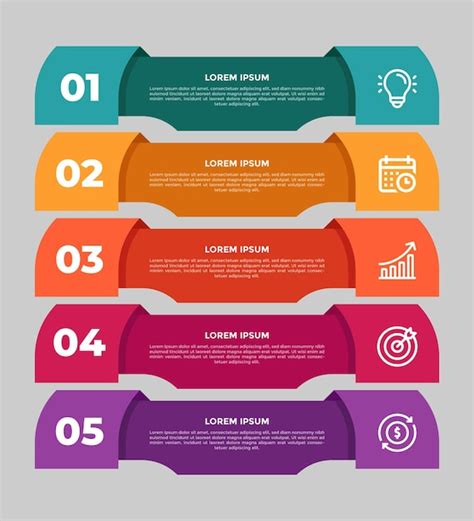 Premium Vector | 5 step business infographic template