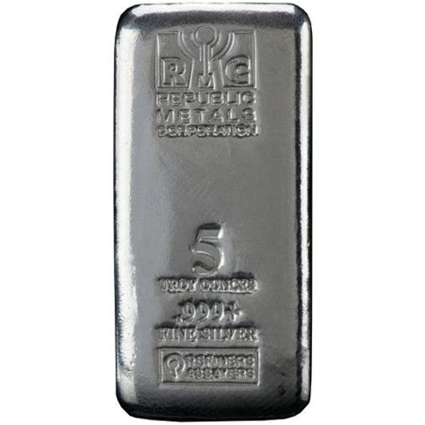 5 oz (RMC) Republic Metals Cast Silver Bar (Secondary Market) l JM ...