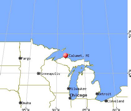 Calumet Michigan Map | World Map Gray