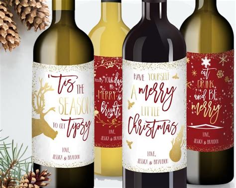 This item is unavailable | Etsy | Christmas wine label, Holiday wine ...