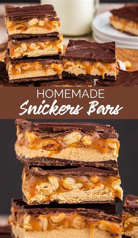 Homemade Snickers Bars - Family Fresh Meals