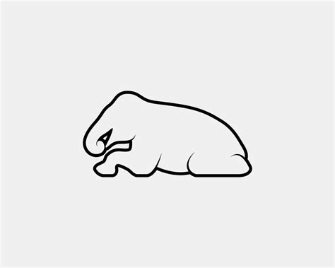 elephant outline vector silhouette 11542556 Vector Art at Vecteezy