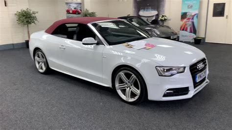 2013 Audi A5 2.0 TDi S-Line Convertible for sale, White with Red roof ...