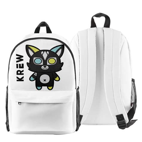 ItsFunneh Krew District Merch Backpack Funny School Bag 3D Casual Zipper Daypack - Walmart.com