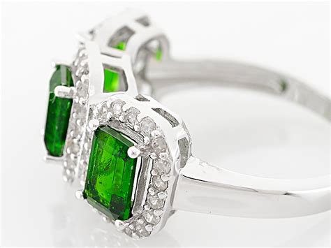 Green Chrome Diopside Sterling Silver Ring 2.80ctw in 2021 | Silver ...