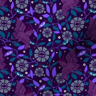 Haunted Mansion Victorian Sparrows Fabric | Spoonflower | Spring ...