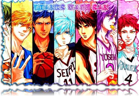 Kuroko no Basket Cast (with first names based on colors from left to ...