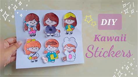 Handmade cute kawaii stickers/DIY Sticker/Handmade kawaii sticker/Tonni ...