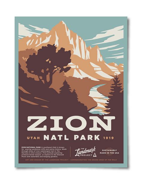 Zion National Park Poster – The Landmark Project