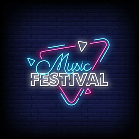 Music Festival Neon Signs Style Text Vector 2418315 Vector Art at Vecteezy