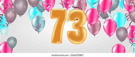 73 Birthday Happy Birthday Congratulations Poster Stock Vector (Royalty Free) 2266233807 ...