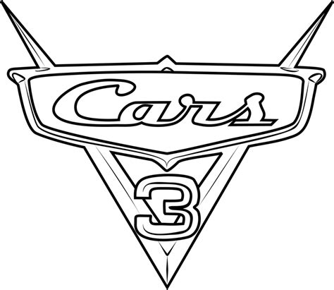 Cars 3 Logo Coloring Page - Free Printable Coloring Pages for Kids