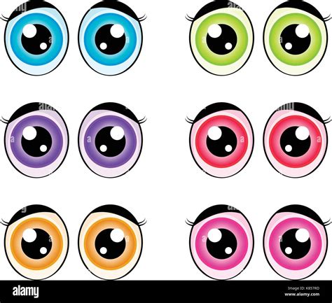 Cartoon eyes, expression vector silhouette symbol icon design. Beautiful illustration isolated ...