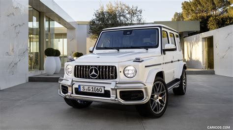 2019 Mercedes-AMG G63 (Color: Designo Mystic White Bright) - Front | Caricos