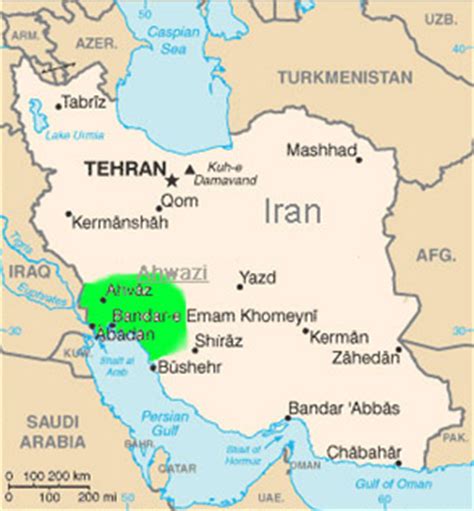 Ahvaz Iran Map