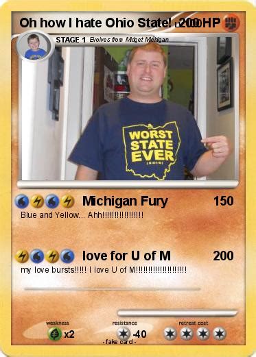 Pokémon Oh how I hate Ohio State - Michigan Fury - My Pokemon Card