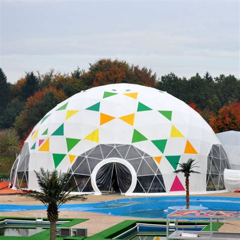 Geodesic dome tents are widely used in large-scale exhibitions, celebrations and outdoor activities