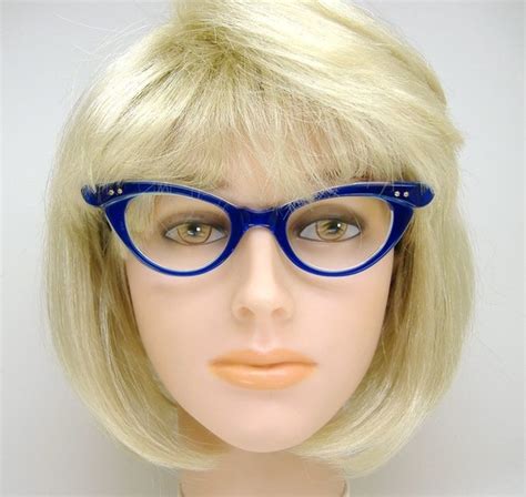 Vintage 50s 60s Blue Cat Eye Eyeglasses Frame France NOS | Blue cat eye, Glasses accessories ...