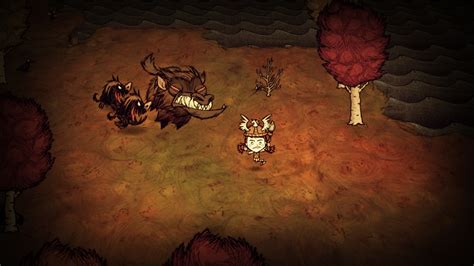 Don't Starve Nintendo Switch Edition, Screenshot, Running from Boars - Nintenfan