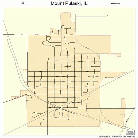 Mount Pulaski Illinois Street Map 1751128