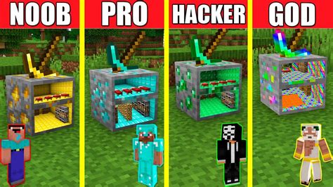 Minecraft Battle: INSIDE ORE BLOCK HOUSE BUILD CHALLENGE - NOOB vs PRO ...