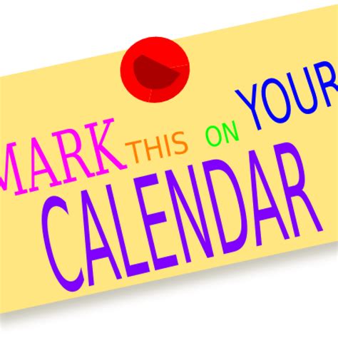 Mark Your Calendar Clip Art - Customize and Print