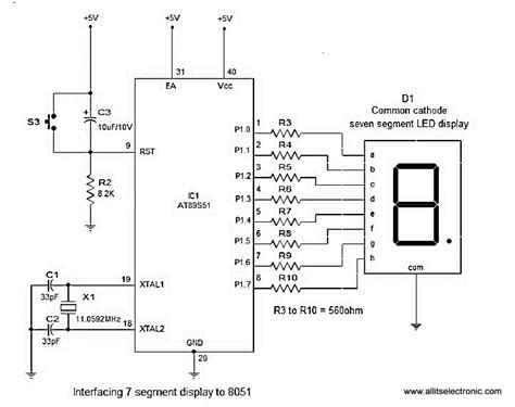 Common Cathode 7 Segment Display Circuit Diagram Common Cath