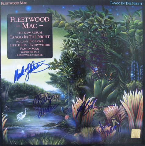 Fleetwood Mac Fully Hand Signed Tango In The Night LP - Presley Collectibles