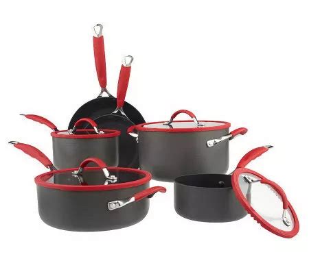 Gordon Ramsay Nonstick Hard Anodized Dishwasher Safe 10pc. Cookware - QVC.com