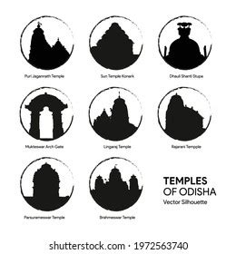 Temples Odisha Vector Silhouette Stock Vector (Royalty Free) 1972563740 | Shutterstock