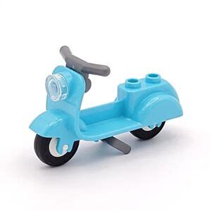 Lego Scooter Vespa - Blue Medium Azure Body Dark Grey Handlebars - City Friends | eBay